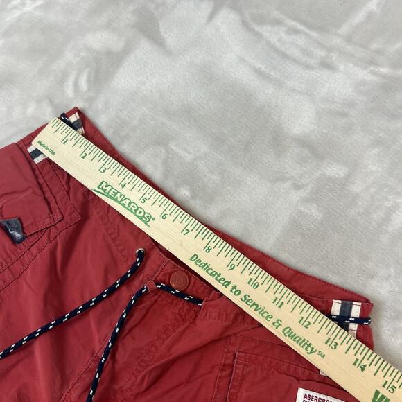 VTG Abercrombie Fitch Board Shorts Womens XS Red Surf Skate Y2K Nautical Beach - Picture 6 of 11
